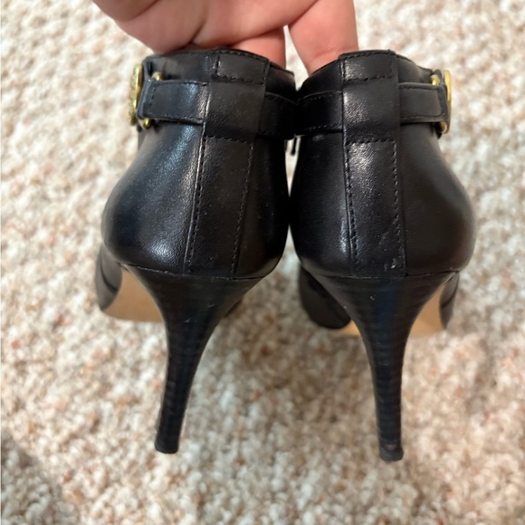 Coach Salene Black Leather Ankle Boot Bootie Size 6B - Picture 2 of 9